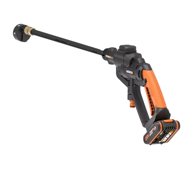 WORX WG620E Idropulitrice a Batteria 20V - 120 l/h, Pressione 24 bar, Batteria 2Ah e Caricatore Inclusi
