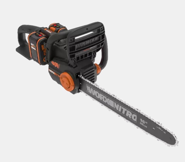 WORX WG385E.9 Elettrosega a batteria 40V con barra da 40 cm, motore brushless e lubrificazione automatica