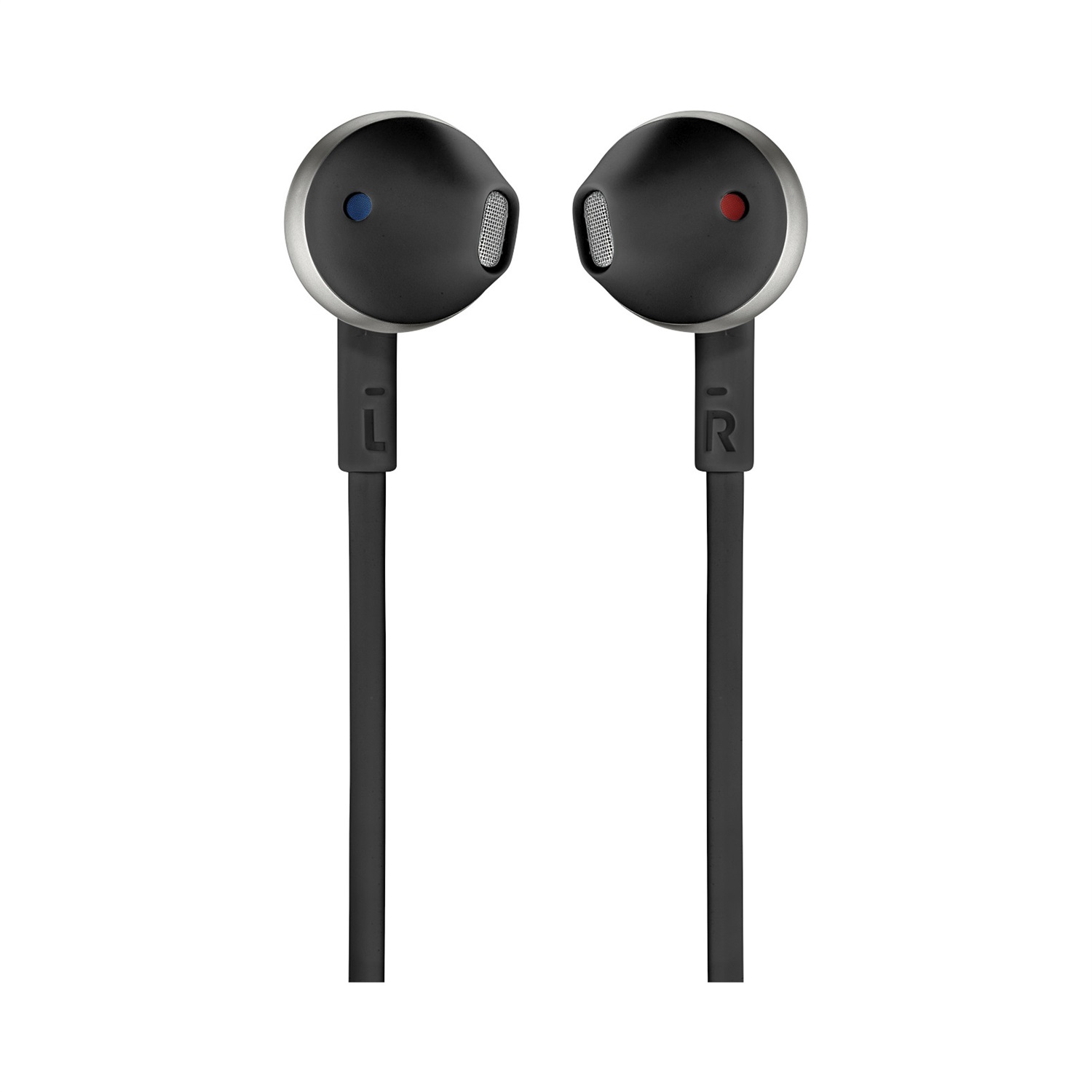 JBL Tune 205 Auricolare Cablato In-ear con Microfono, Suono JBL Pure Bass, Cavo Piatto, Nero