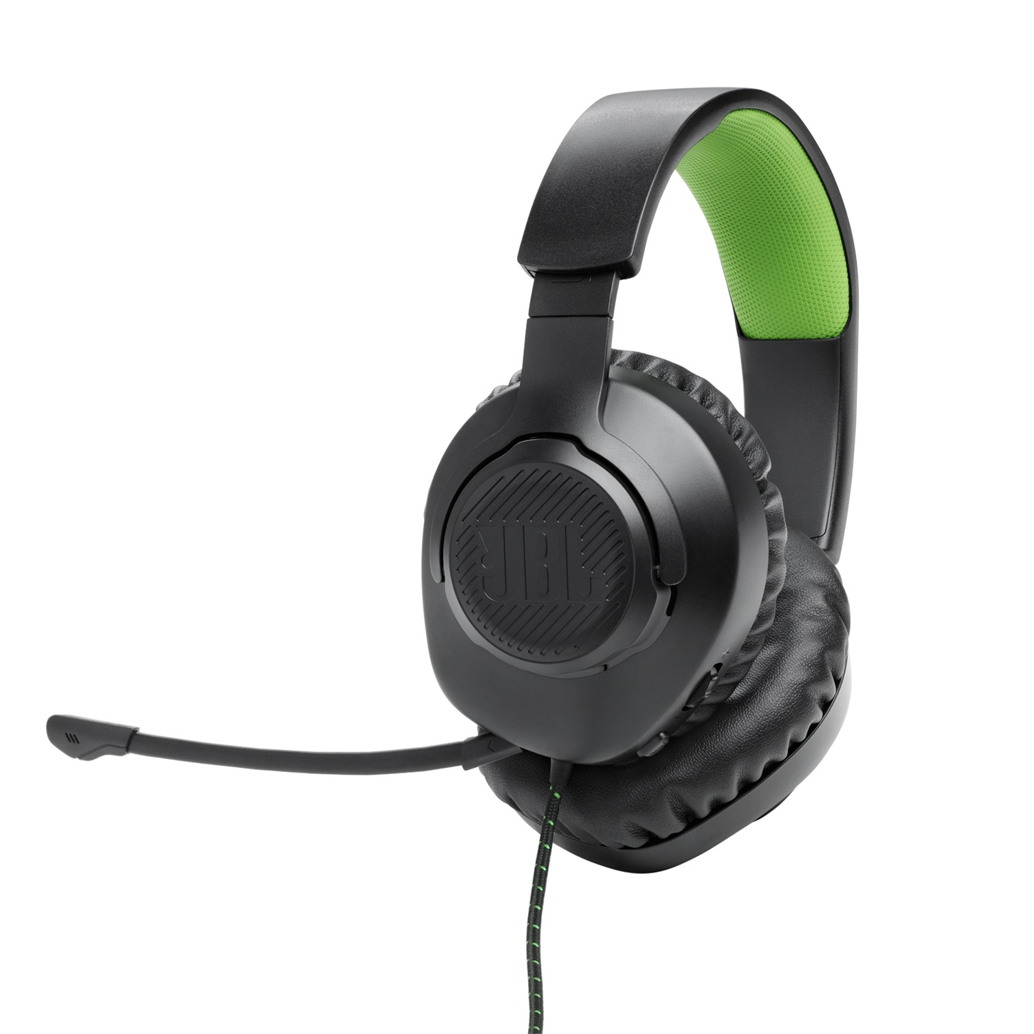 JBL Quantum 100X Cuffie Gaming Over Ear con Microfono Boom Direzionale, Nero e Verde