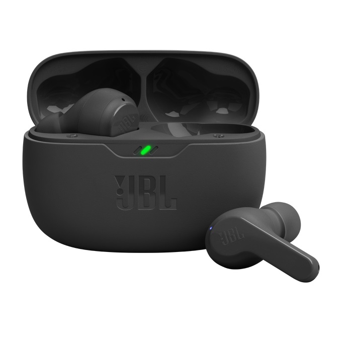 JBL Wave Beam Auricolari True Wireless Stereo (TWS) Bluetooth 5.2 Nero - Fino a 32 ore di autonomia, IP54, Bassi profondi