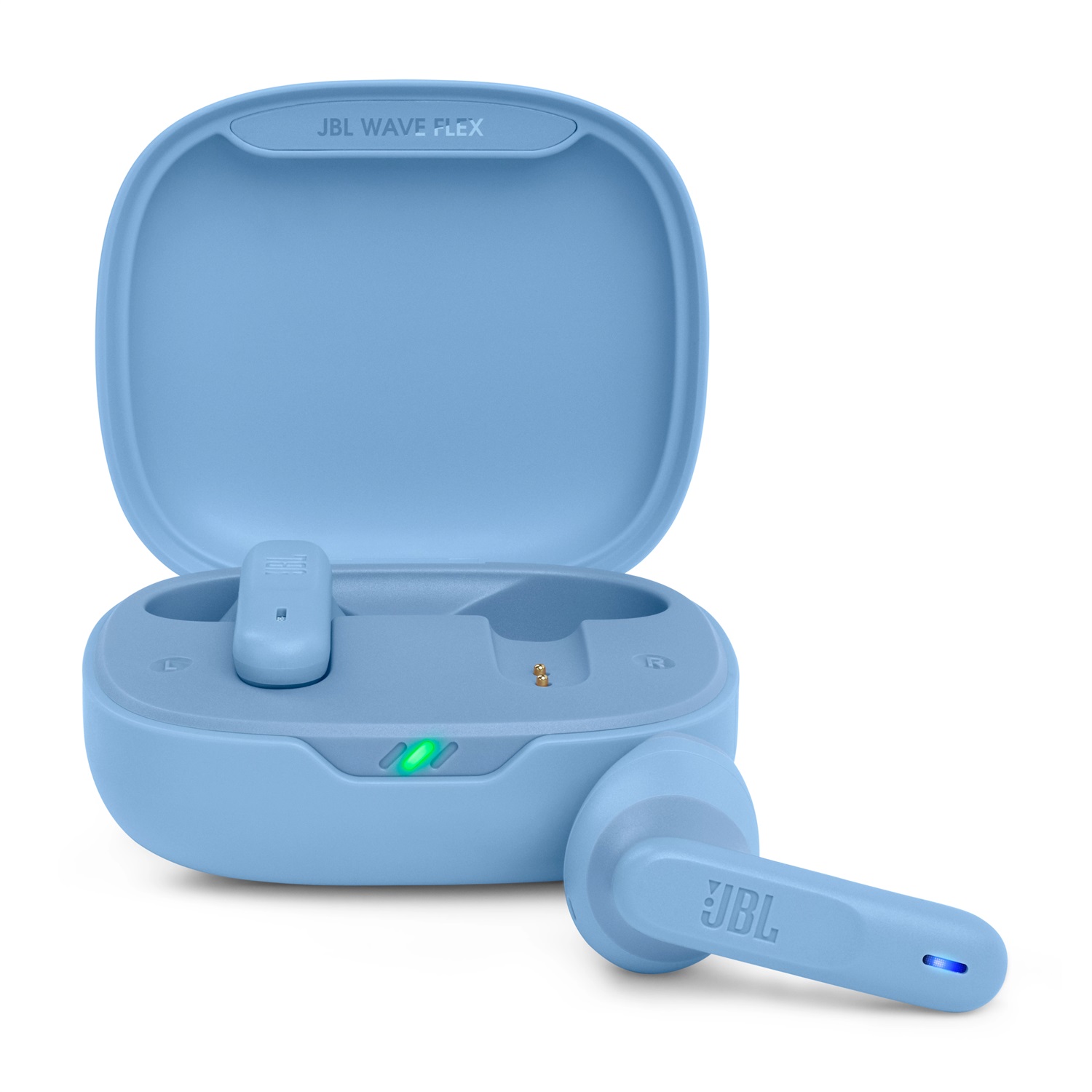 JBL Wave Flex Auricolari True Wireless In-Ear Bluetooth Blu - Waterproof IP54, Antipolvere IPX2, Suono Deep Bass, Tecnologia TalkThru e AmbientAware, Fino a 32 ore di Autonomia