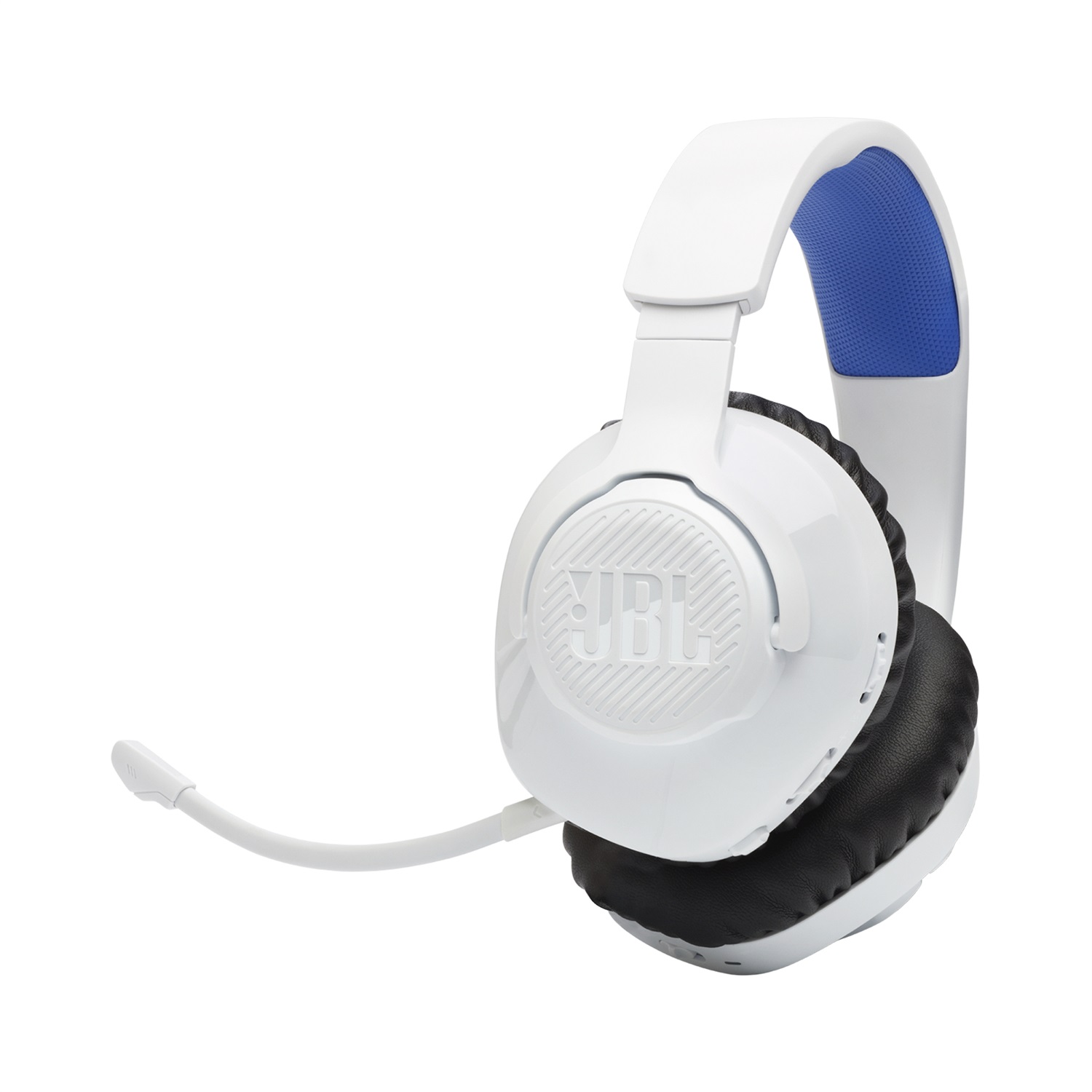 JBL Quantum 360P Auricolare Wireless Gaming Over Ear Bluetooth con Cancellazione Attiva del Rumore - Blu, Bianco