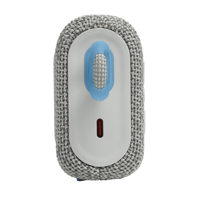 JBL Go 3 Eco Altoparlante Portatile Bluetooth 4,2 W, Resistente ad Acqua e Polvere IP67, Realizzato con Materiali Riciclati, Fino a 5 Ore di Autonomia, Bianco