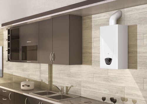Ariston Fast Evo X 11 NG - Scaldacqua a Gas Istantaneo Verticale, 19.100 W, 11 l/min, Camera Aperta, Accensione Elettronica