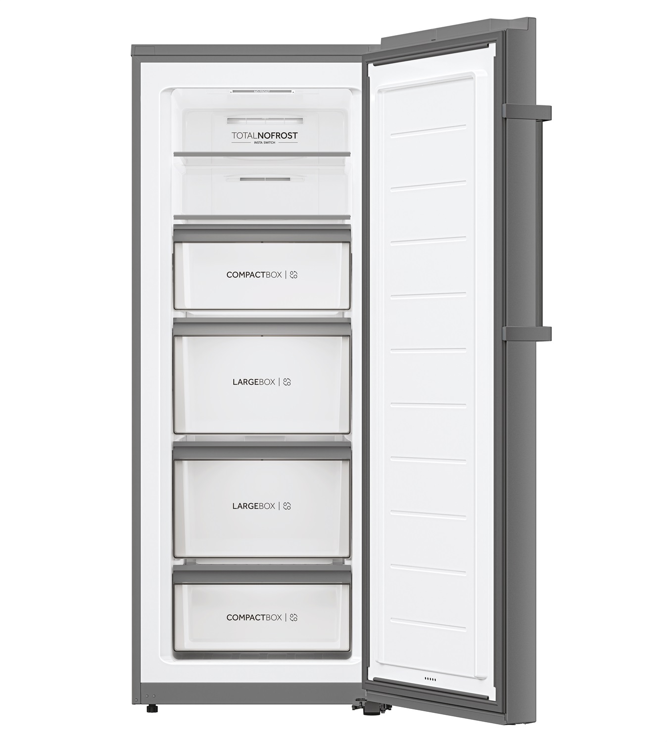 HAIER H4F226SEH1 Congelatore Verticale Libera Installazione 226L Acciaio Inox 6 Cassetti con Display