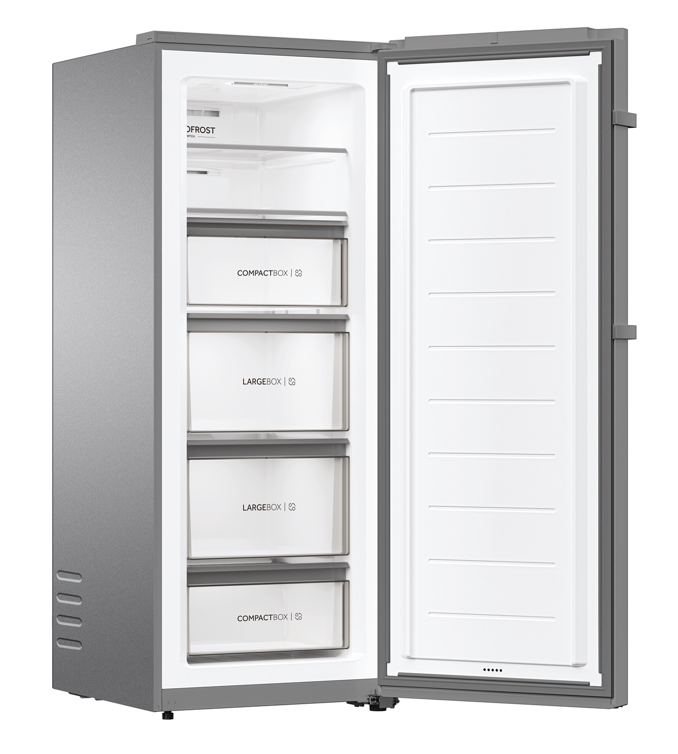 HAIER H4F226SEH1 Congelatore Verticale Libera Installazione 226L Acciaio Inox 6 Cassetti con Display