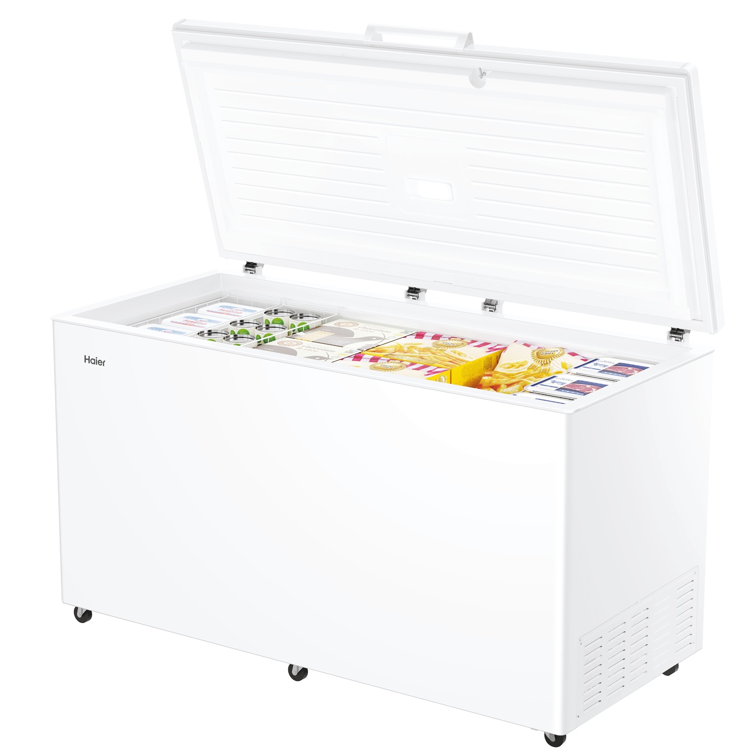 Haier HCE520E Congelatore a Pozzetto Libera Installazione 508 L Classe E Bianco, Funzione Fast Freeze, Trattamento Antibatterico