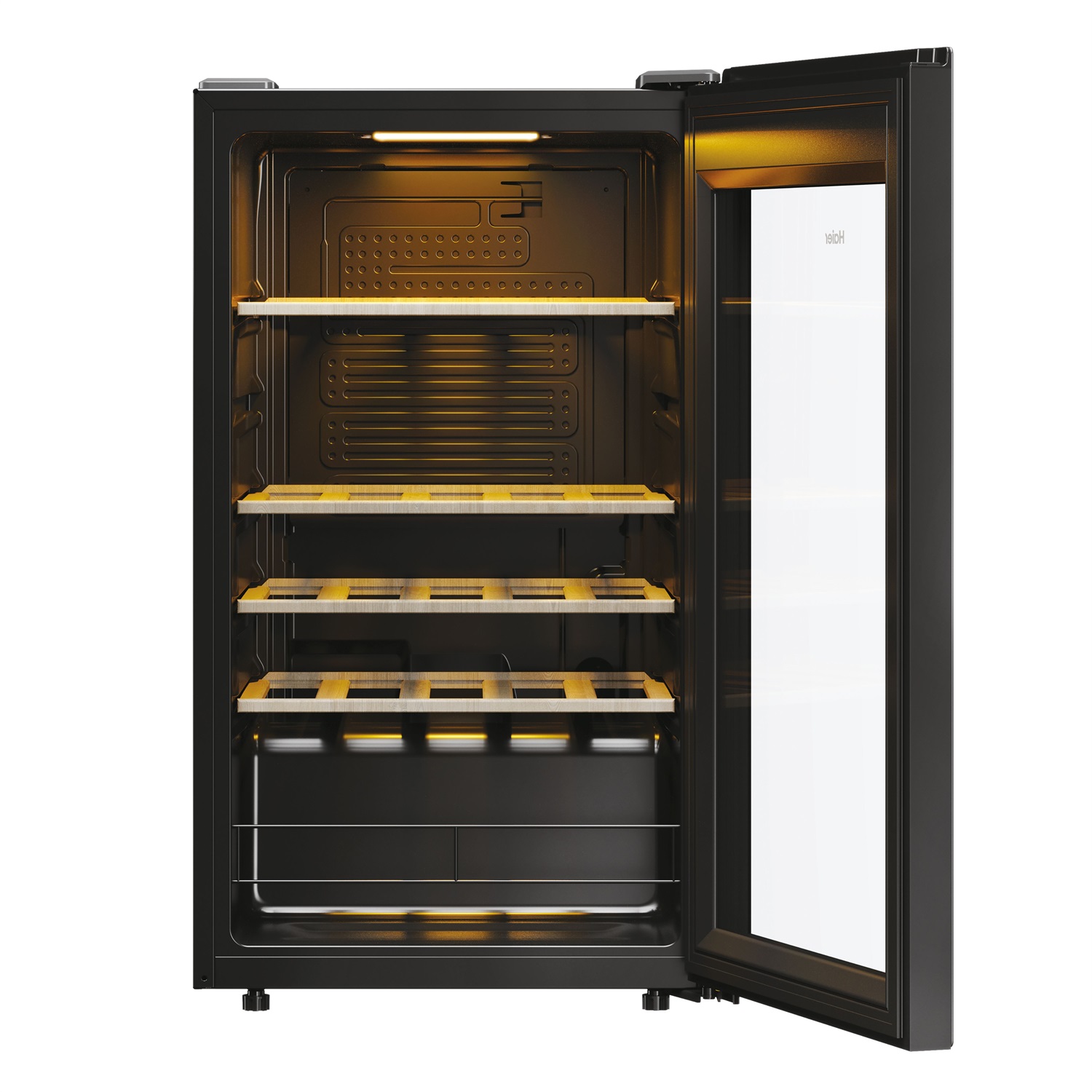 Haier Wine Bank 50 Serie 3 HWS34GGH1 Cantinetta vino con compressore Libera installazione 34 bottiglie Nero Wi-Fi Classe G