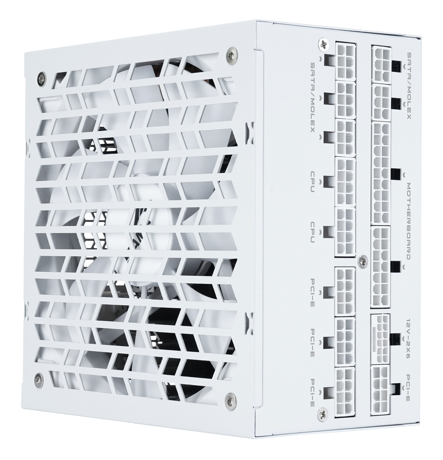 SAMA P1000 Alimentatore Modulare 1000W 80 Plus Platinum, Compatibile ATX 3.1 e PCIe 5.1, Ventola Silenziosa Bianco