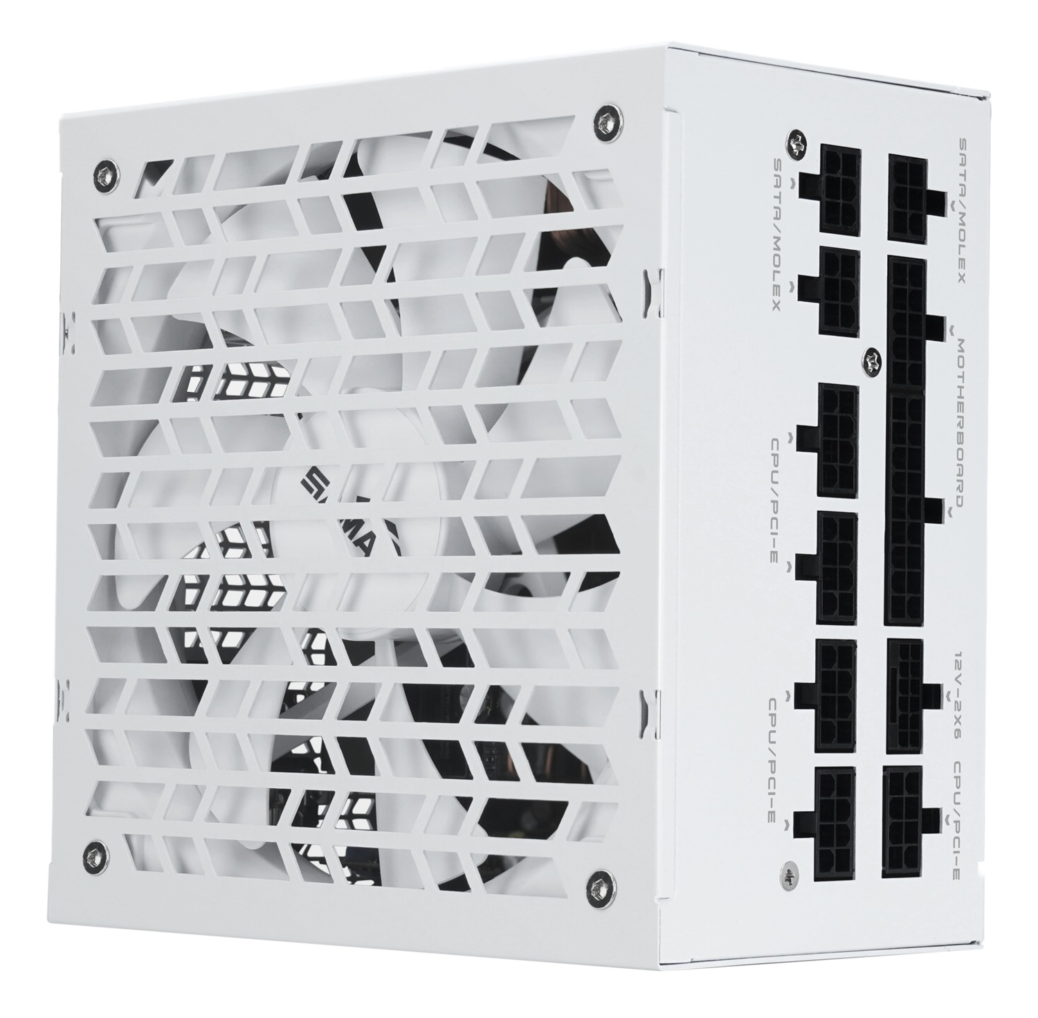 SAMA G1000 Alimentatore 1000W Full Modulare 80 PLUS Gold Bianco con Ventola FDB e Supporto GPU RTX Serie 50/40