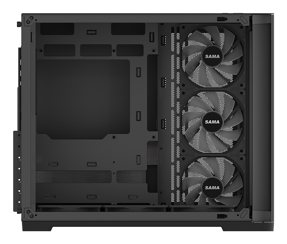 SAMA Gears V60 Midi Tower Nero - Case ATX con 7 Ventole ARGB e Porta USB Tipo C