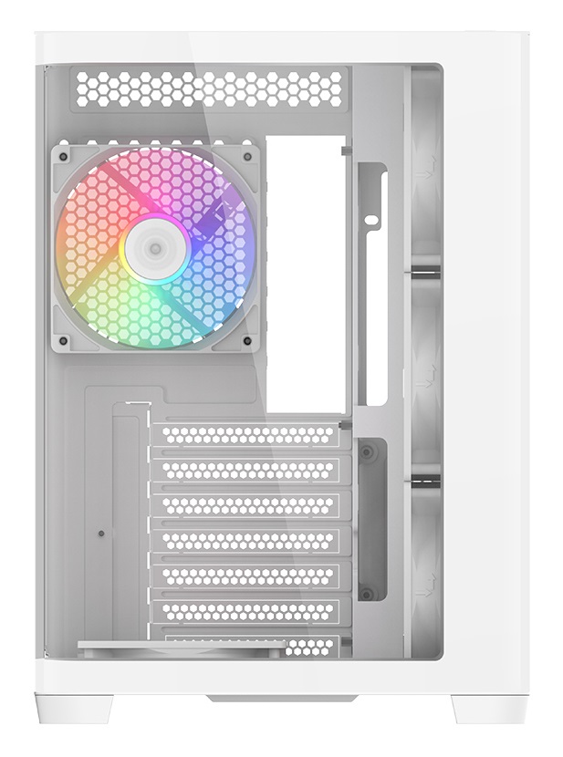 SAMA Gears V60 Midi Tower Bianco - Case ATX con Doppia Camera e Ventole PWM ARGB