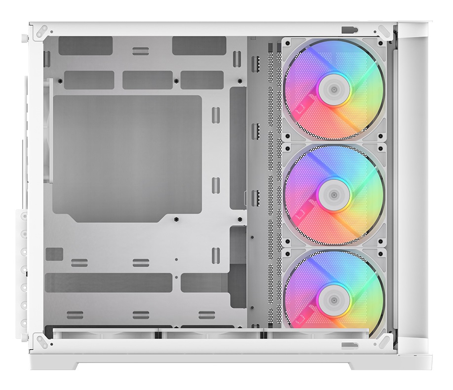 SAMA Gears V60 Midi Tower Bianco - Case ATX con Doppia Camera e Ventole PWM ARGB