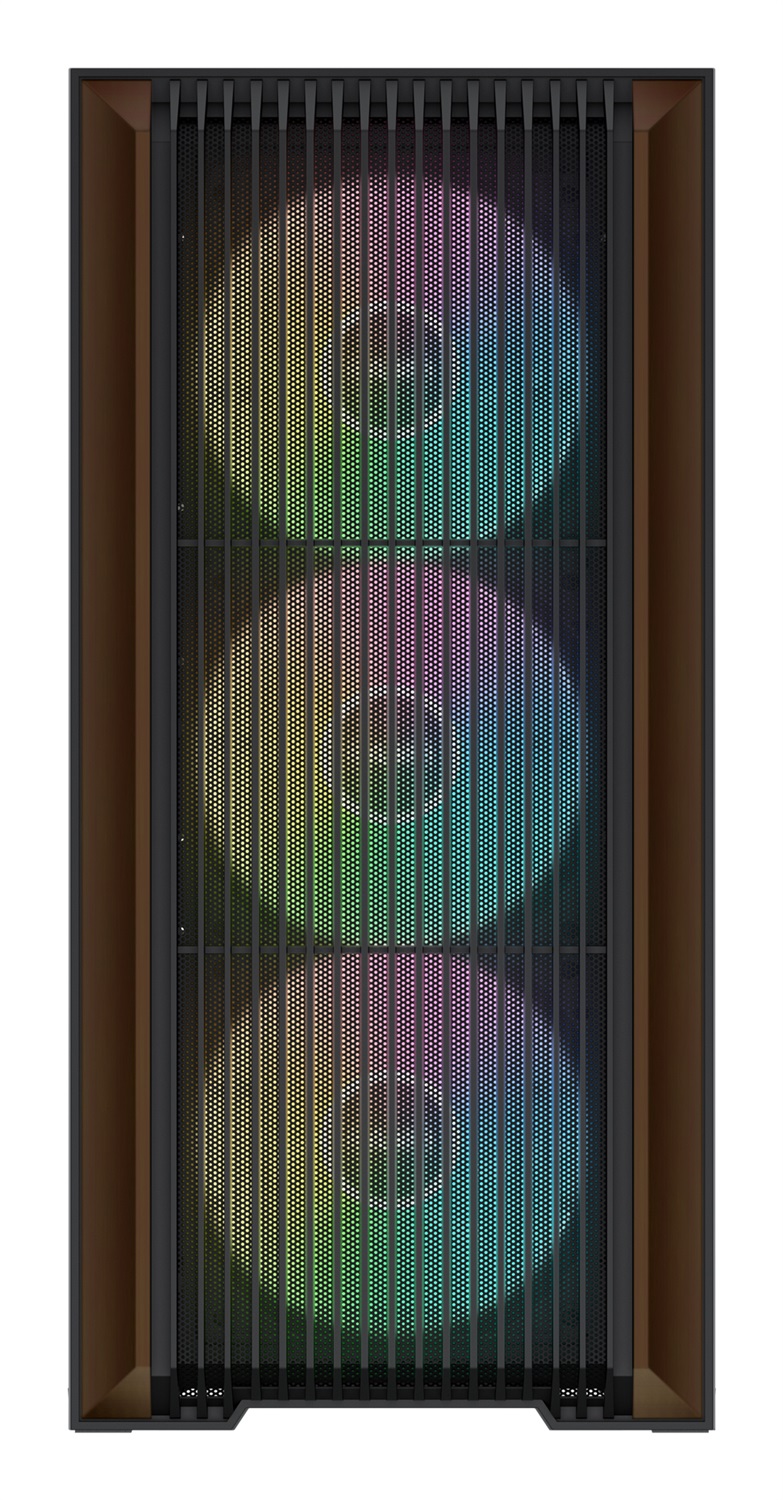 SAMA Case SAMA Z60 - Mid Tower ATX con pannello in vetro temperato e listelli in noce