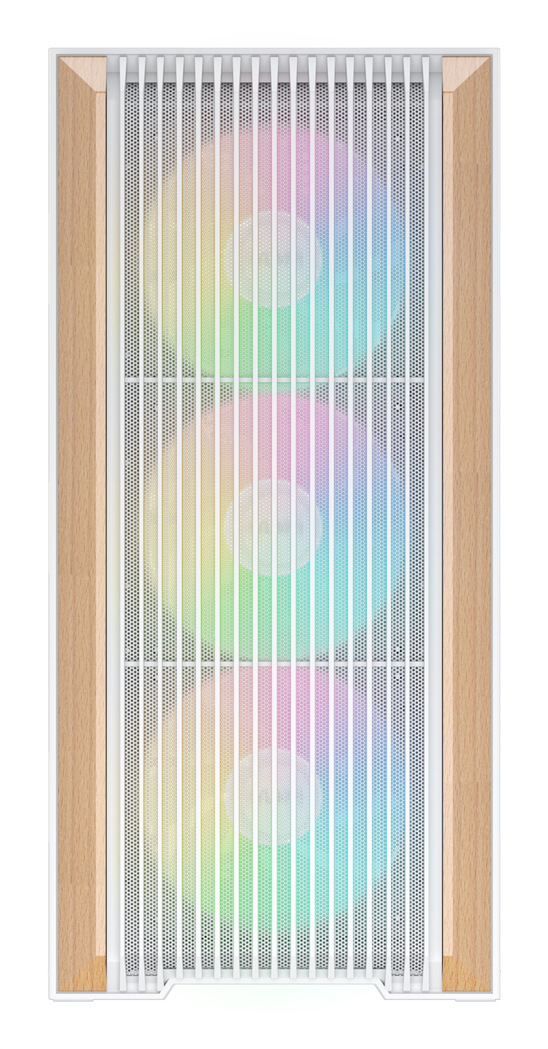 SAMA Gears Z60 Midi Tower Bianco - Case ATX con pannello in vetro temperato e 3 ventole da 140 mm