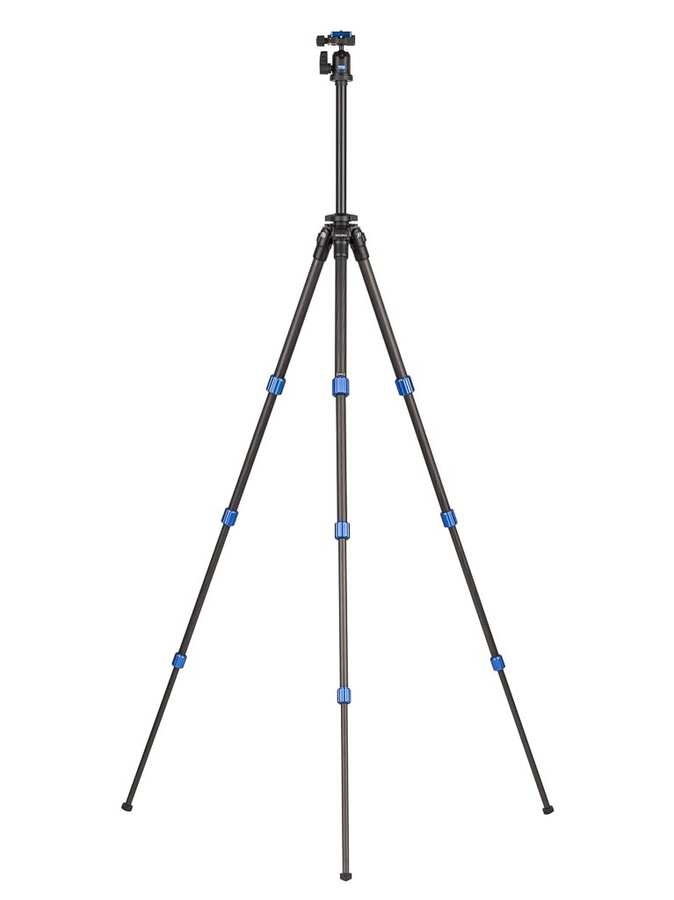 Benro TSL08CN00 Treppiede in Fibra di Carbonio con Testa a Sfera - Altezza Regolabile 40-146,3 cm, Capacità di Carico 4 kg, Peso 1,01 kg