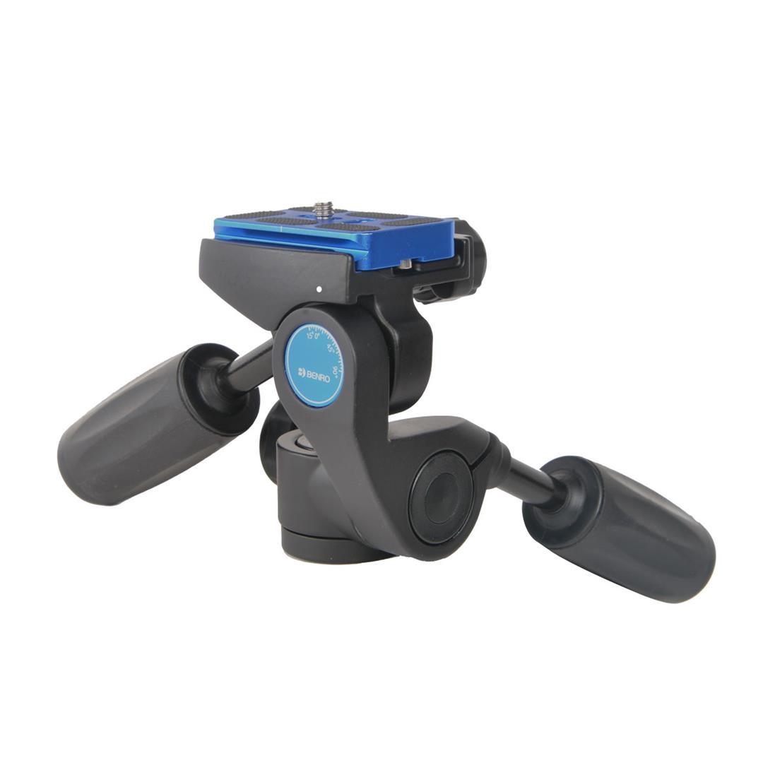 Benro HD1A Testa per Treppiede Nero 3 Vie Compatibile Arca-Swiss - Capacità di Carico 5 kg, Peso 570 g
