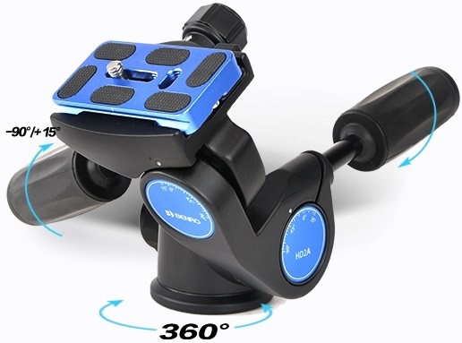 Benro HD3A Testa per Treppiede Tridirezionale Arca-Swiss - Capacità di Carico 12 kg, Peso 910 g