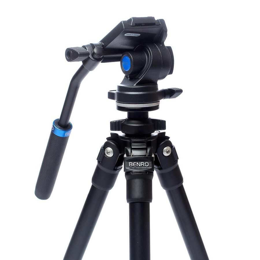 Benro Slim TSL08AS2CSH Treppiede Video con Testa S2C - Altezza Max 147cm, Carico Max 2,5kg, Peso 1,5kg, Borsa Inclusa