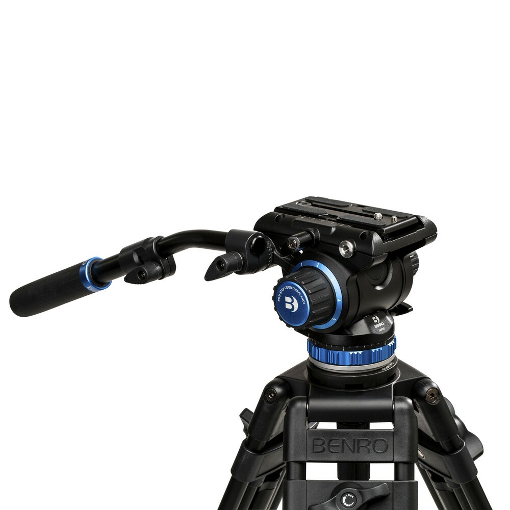 Benro S6PRO Testa Video Professionale per Videocamere e Fotocamere Mirrorless - Capacità fino a 6 kg, Base Piatta 65 mm, Filettatura 3/8