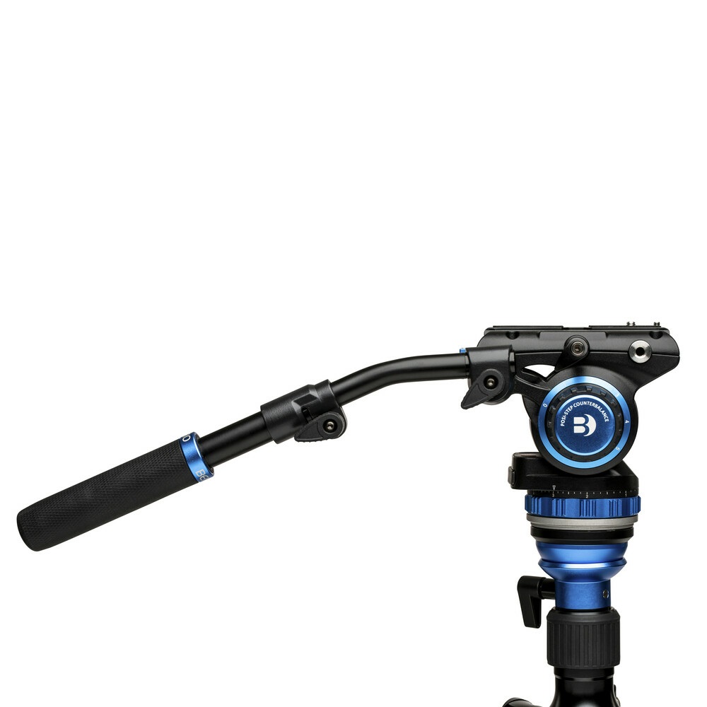 Benro S6PRO Testa Video Professionale per Videocamere e Fotocamere Mirrorless - Capacità fino a 6 kg, Base Piatta 65 mm, Filettatura 3/8