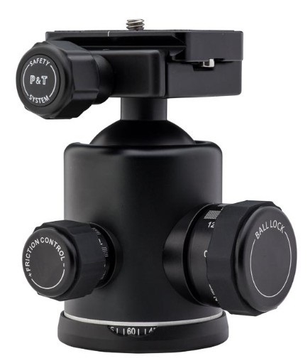 Benro B1 Testa a Sfera per Treppiede Nero - Capacità di Carico 12 kg, Piastra Intercambiabile PU-60