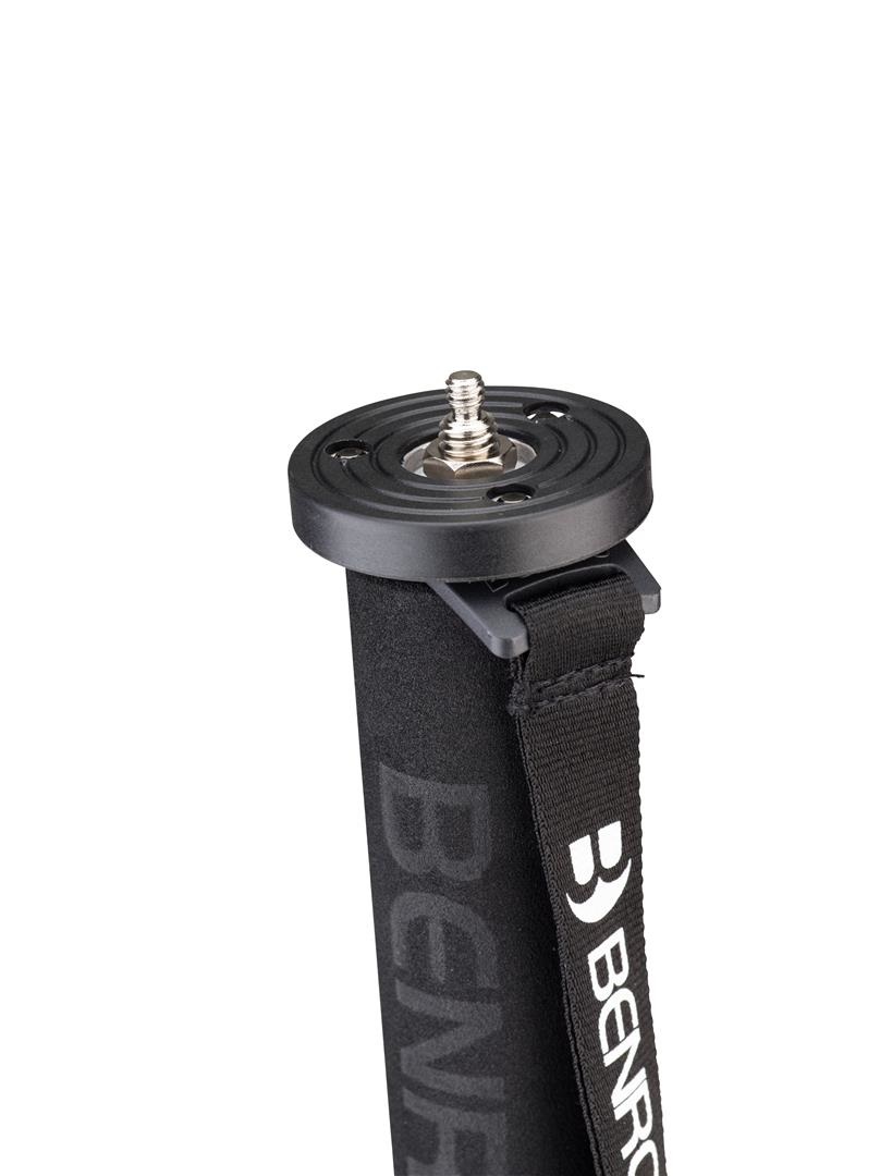 Benro MAD49A Monopiede per Fotocamera in Alluminio Nero - Altezza Massima 191 cm, Capacità di Carico 18 kg, Impugnatura in Spugna