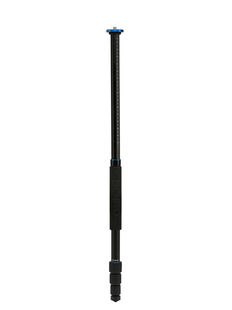 Benro FGP18A Treppiede e Monopiede in Alluminio, 4 Sezioni, Nero, Peso 1,59 kg, Altezza Minima 50 cm