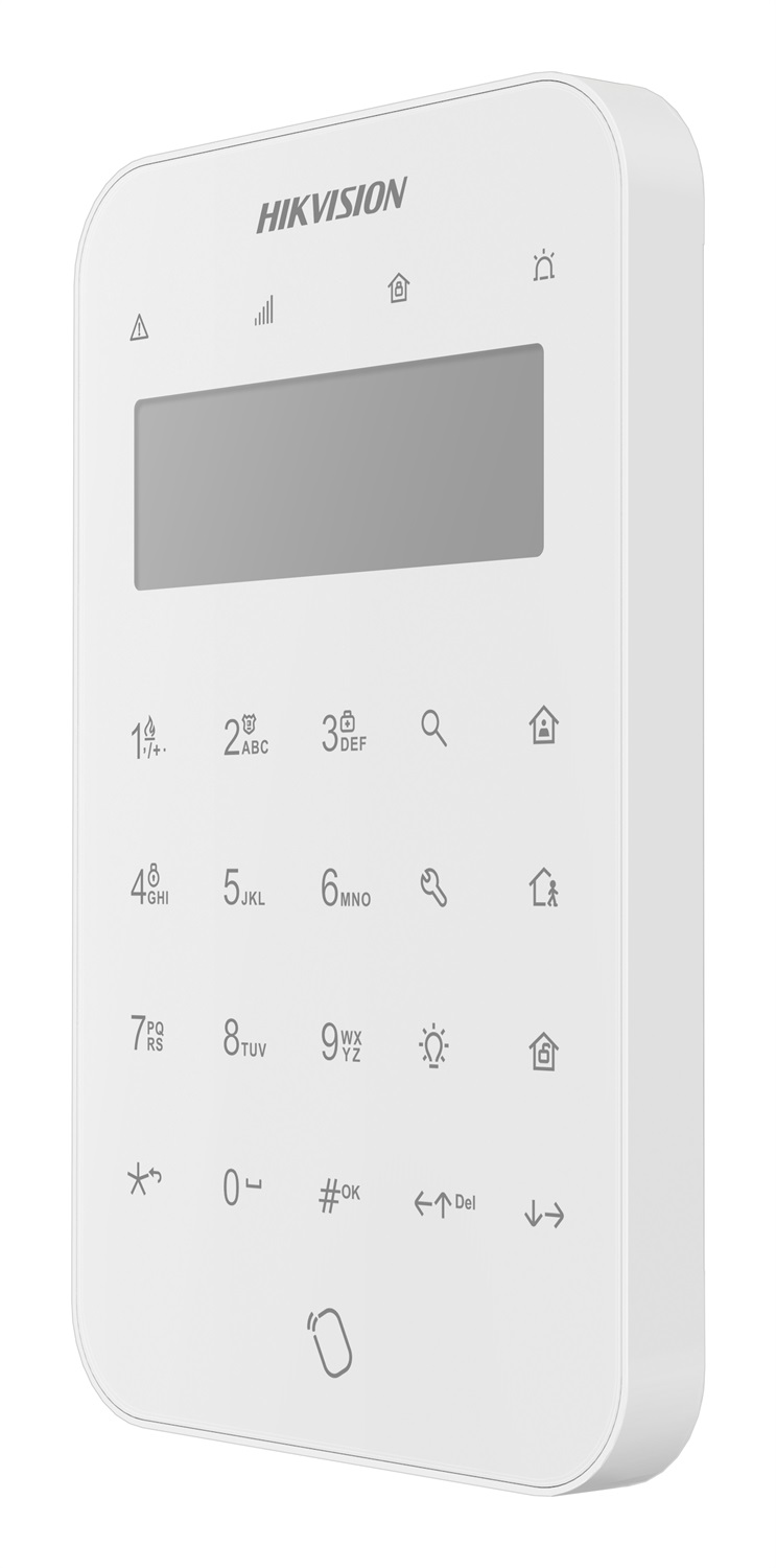 Hikvision DS-PK1-LT-WE - Tastiera LCD Wireless 868 MHz con Display LED e Lettore RFID