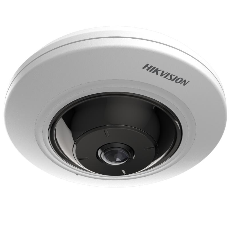 Hikvision DS-2CD2955G0-ISU Videocamera IP Fisheye 5MP 1.05mm 180° con True WDR 120 dB e Audio