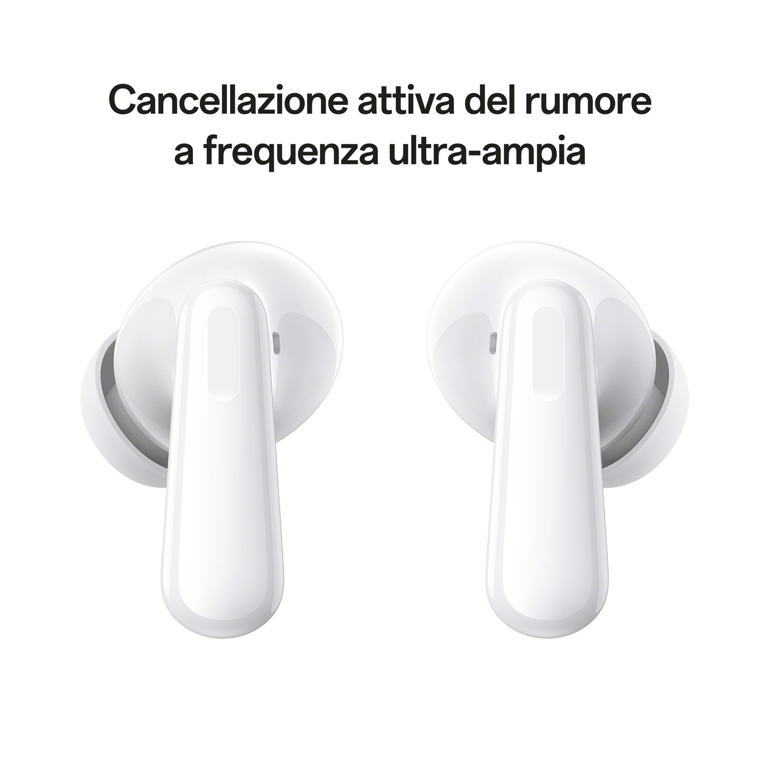 OPPO Enco Air4 Pro Auricolari True Wireless - 44h di Autonomia, Driver Dinamico in Titanio da 12.4mm, Bluetooth 5.4, Controlli Touch, Cancellazione del Rumore AI, Compatibili con Android e iOS, IP55, Bianco