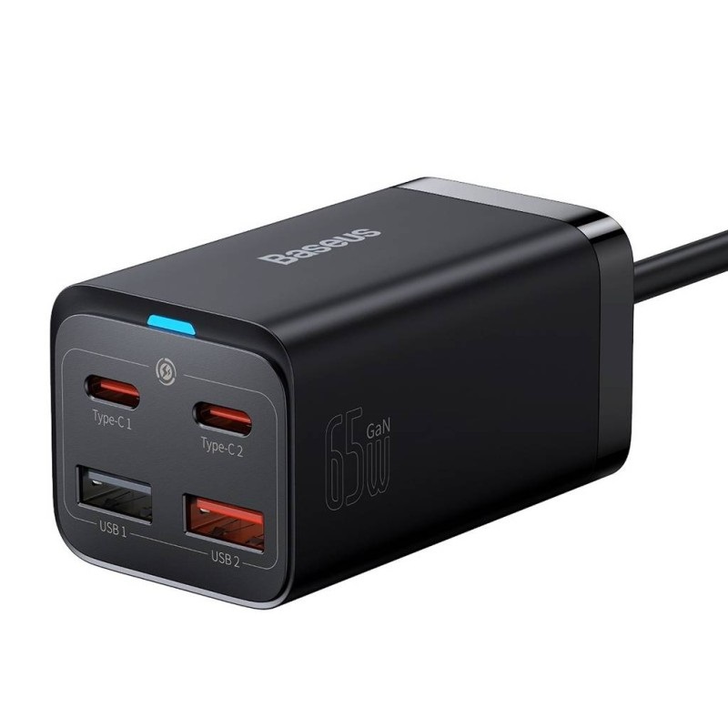 Baseus GaN3 Pro Alimentatore da rete 65W Nero - Caricatore AC per Telefono cellulare e Tablet, 15V 3A
