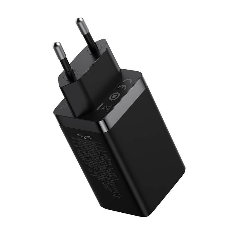 Baseus Caricatore GaN 65W Rapido Portatile con 2 Porte USB-C e USB per iPhone e Laptop