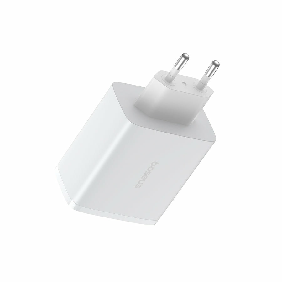 Baseus Caricatore da Muro 65W GaN con 2xUSB-C e USB, Ricarica Rapida per iPhone e Laptop
