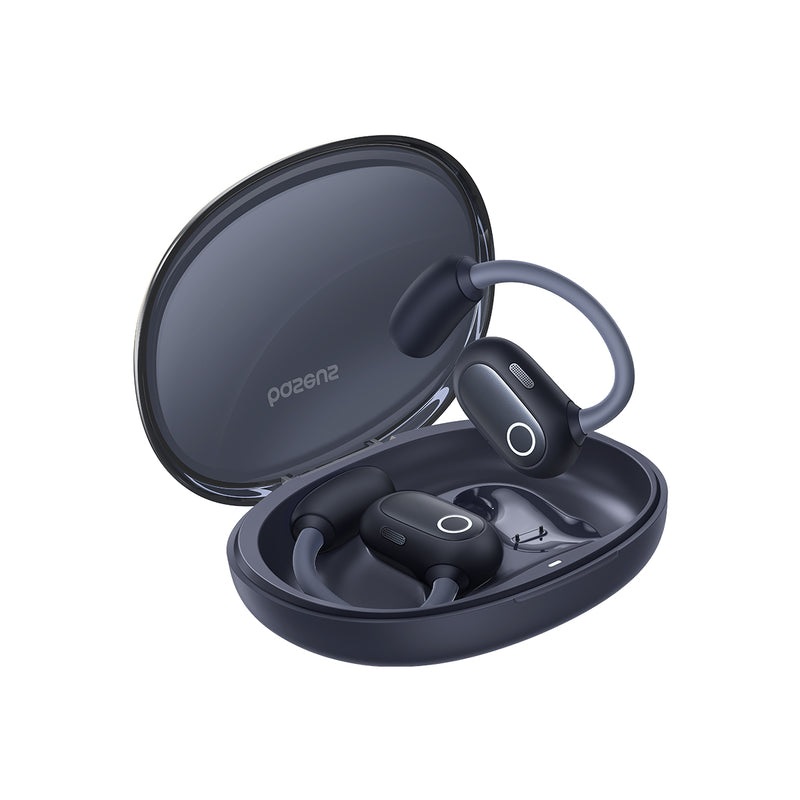 Baseus Eli Sport 1 Auricolari Wireless Open-Ear Bluetooth Nero - Ideali per Allenamenti con Suono di Alta Qualità