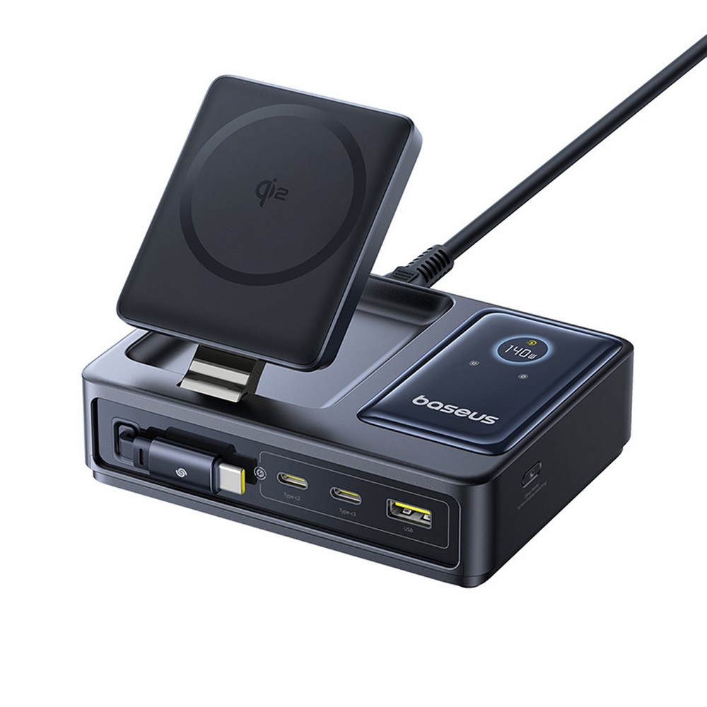 Baseus Caricatore da Tavolo e Stazione di Ricarica Wireless 140W - Compatibile con Tablet, Laptop, iPhone 17 e Samsung