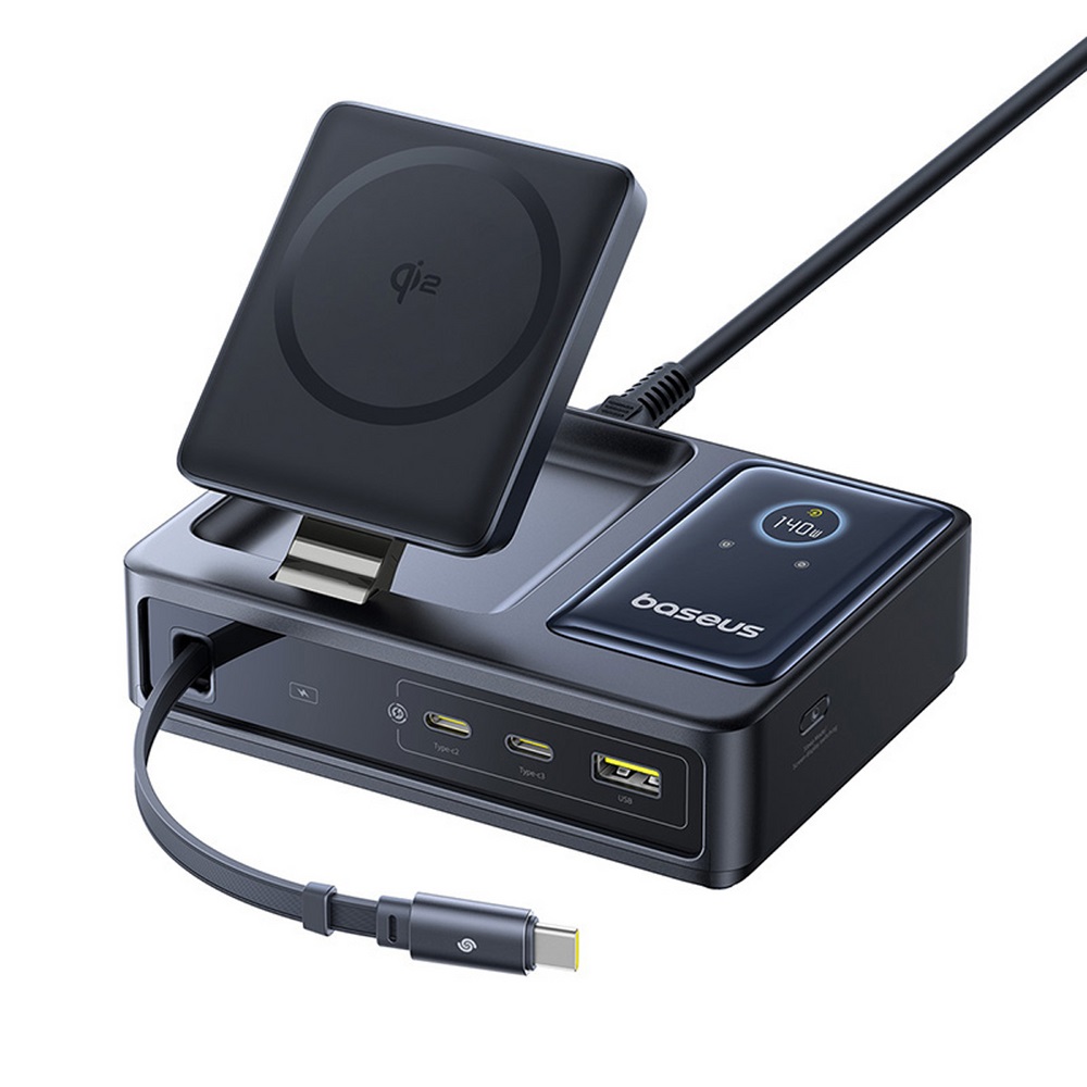 Baseus Caricatore da Tavolo e Stazione di Ricarica Wireless 140W - Compatibile con Tablet, Laptop, iPhone 17 e Samsung