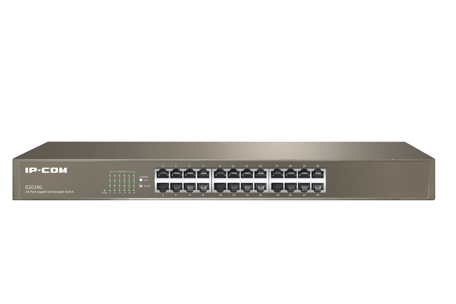 IP-COM Networks G1024G Switch 24 Porte Gigabit Unmanaged Rack - Ethernet (10/100/1000), Full Duplex, 48 Gbit/s