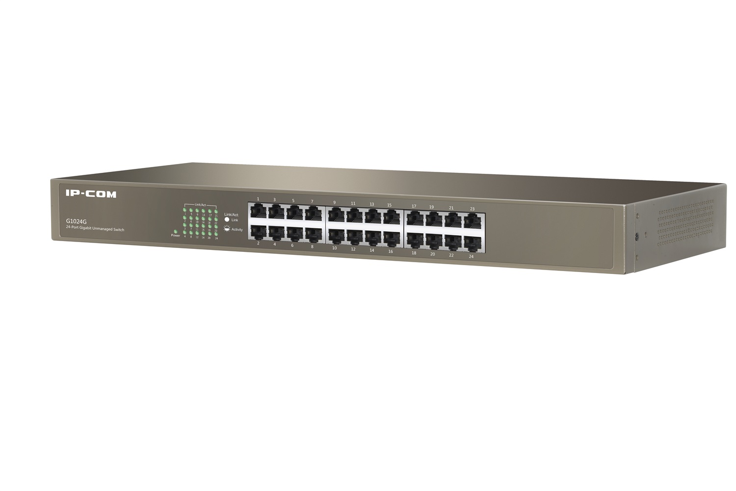 IP-COM Networks G1024G Switch 24 Porte Gigabit Unmanaged Rack - Ethernet (10/100/1000), Full Duplex, 48 Gbit/s