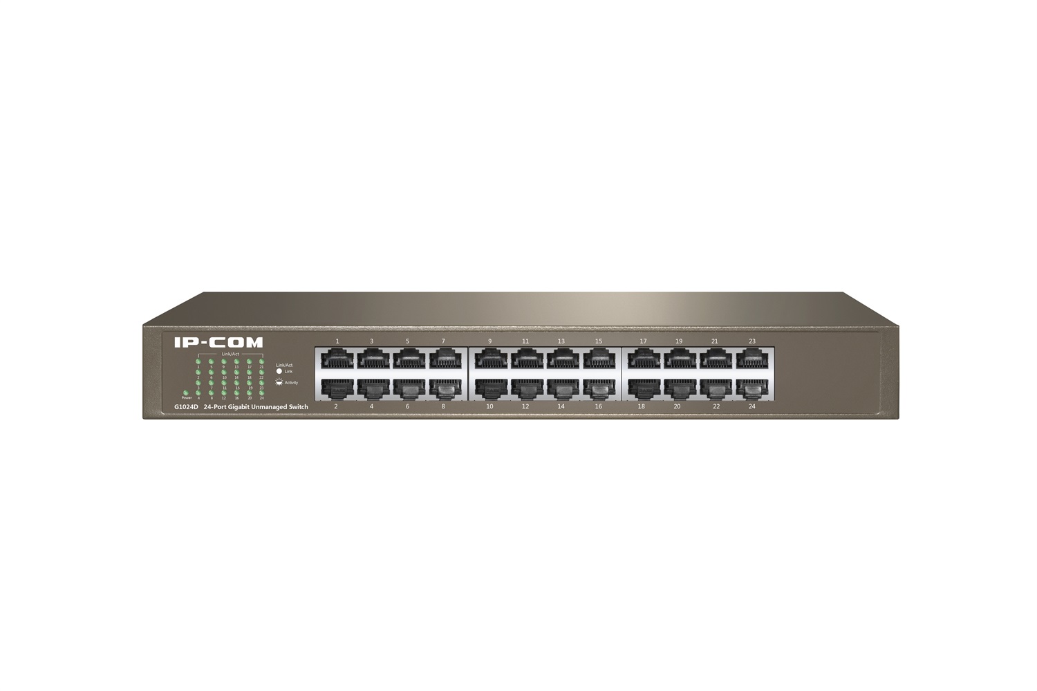 IP-COM Networks G1024D Switch di Rete Non Gestito L2 24 Porte Gigabit Ethernet (10/100/1000) Rack 1U