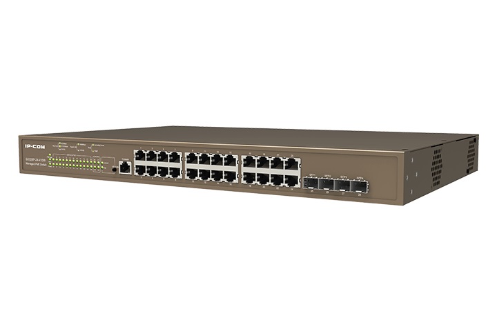 IP-Com Networks G5328P-24-410W Switch di Rete Gestito L3 24 Porte Gigabit Ethernet PoE 370W 1U Nero
