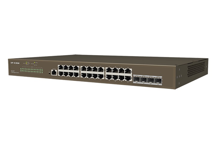 IP-COM G5328F Switch di rete Gestito L3 con 24 Porte Gigabit Ethernet (10/100/1000) e 4 Porte SFP, Console Inclusa, Montaggio Rack, Certificato CCC, FCC, CE, RoHS