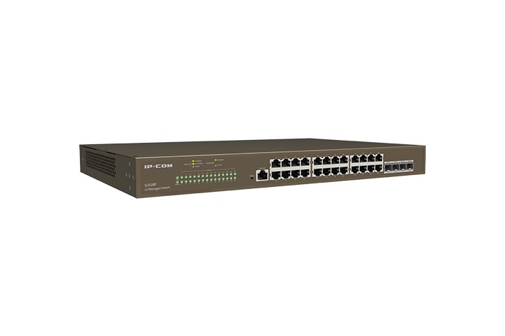 IP-COM G3328F Switch di rete L2 Cloud Managed 24 porte Gigabit Ethernet (10/100/1000) 4 porte SFP, 1U, Nero