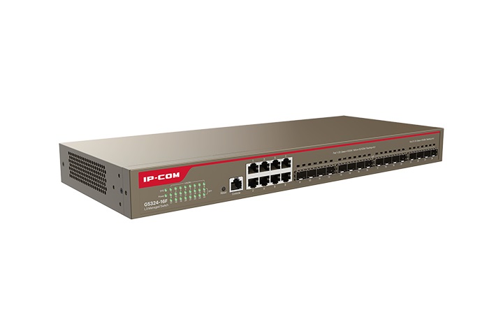 IP-COM G5324-16F Switch di rete Gestito L3 con 8 porte Gigabit e 16 porte SFP, Montaggio Rack, Grigio