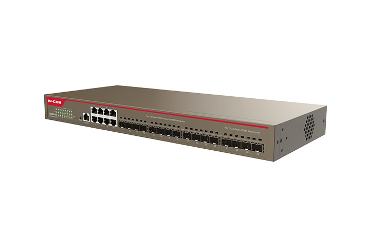 IP-COM G5324-16F Switch di rete Gestito L3 con 8 porte Gigabit e 16 porte SFP, Montaggio Rack, Grigio