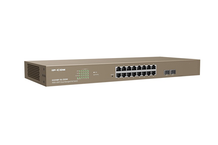 IP-COM G3326P-24-410W Switch PoE Cloud Managed 24 Porte Gigabit Ethernet 2 SFP, Gestito L2, Capacità di Commutazione 48 Gbit/s