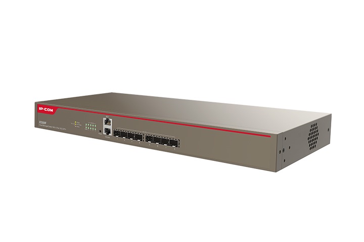 IP-COM Networks X5308F Switch di rete Gestito L3 8 Porte SFP 10G Base-X, 2 Porte RJ-45, Supporto Power over Ethernet (PoE), Rack 1U, Grigio
