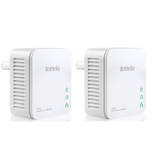 Tenda P200 Powerline Adapter Kit - 2 Mini Adattatori fino a 200 Mbps per Collegamento Ethernet LAN