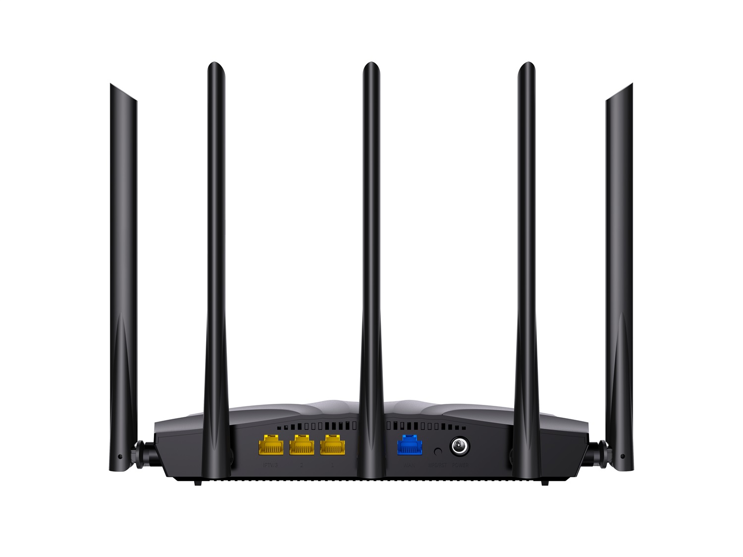 Tenda TX2 Pro Router Wi-Fi 6 Dual-Band Gigabit - Fino a 1501 Mbps, 5 Antenne, Ethernet LAN, Nero